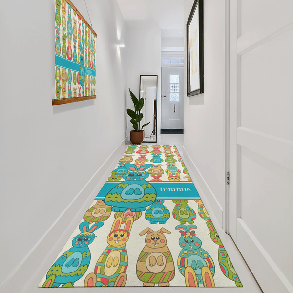 Fun Easter Bunnies Area Rug Sizes - In Context (vertical)