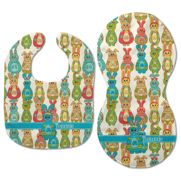 Fun Easter Bunnies Baby Bib & Burp Set - Approval (new bib & burp)