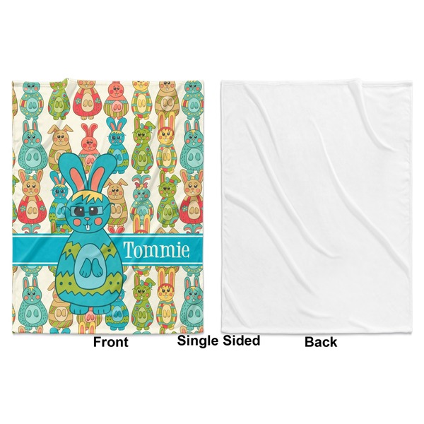 Fun Easter Bunnies Baby Blanket (Single Side - Printed Front, White Back)