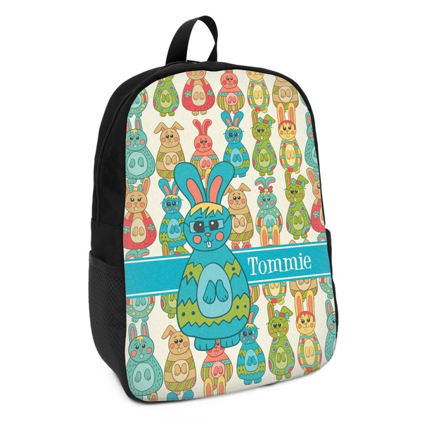Custom Fun Easter Bunnies Kids Backpack (Personalized)