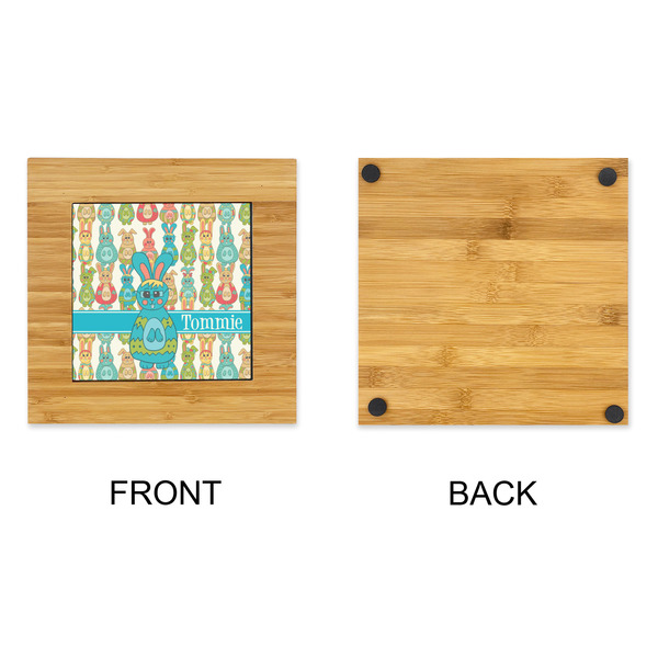 Fun Easter Bunnies Bamboo Trivet with 6" Tile - APPROVAL