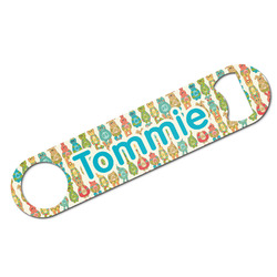 Fun Easter Bunnies Bar Bottle Opener - White w/ Name or Text