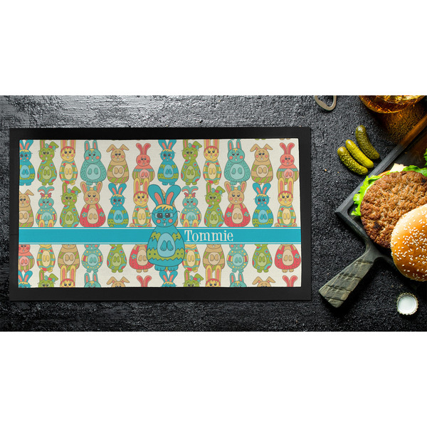 Fun Easter Bunnies Bar Mat - Small - LIFESTYLE