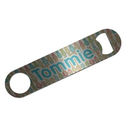 Fun Easter Bunnies Bar Bottle Opener - Silver w/ Name or Text