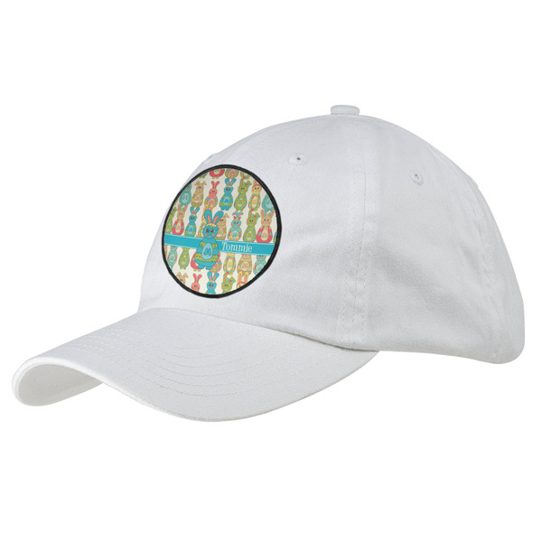 Custom Fun Easter Bunnies Baseball Cap - White (Personalized)
