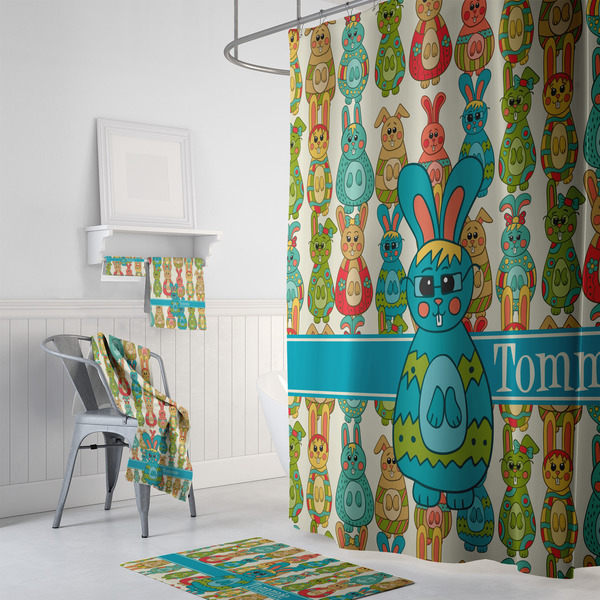 Fun Easter Bunnies Bath Towel Sets - 3-piece - In Context