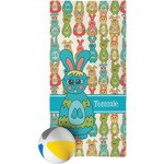 Fun Easter Bunnies Beach Towel (Personalized)