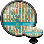 Fun Easter Bunnies Cabinet Knob (Black) (Personalized)