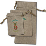 Fun Easter Bunnies Burlap Gift Bags (Personalized)