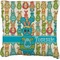 Fun Easter Bunnies Faux-Linen Throw Pillow 18" (Personalized)