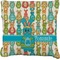 Fun Easter Bunnies Faux-Linen Throw Pillow 20" (Personalized)