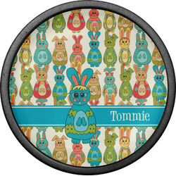 Fun Easter Bunnies Cabinet Knob (Black) (Personalized)