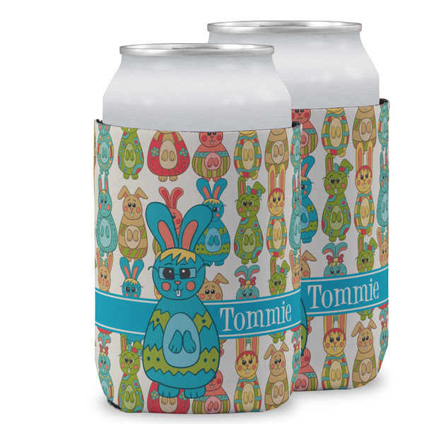Custom Fun Easter Bunnies Can Cooler (12 oz) w/ Name or Text