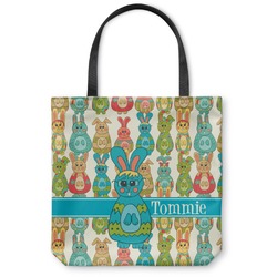 Fun Easter Bunnies Canvas Tote Bag - Small - 13"x13" (Personalized)
