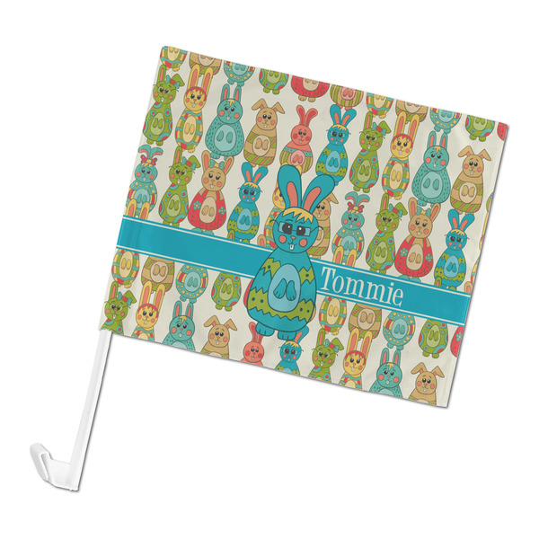 Custom Fun Easter Bunnies Car Flag - Large (Personalized)