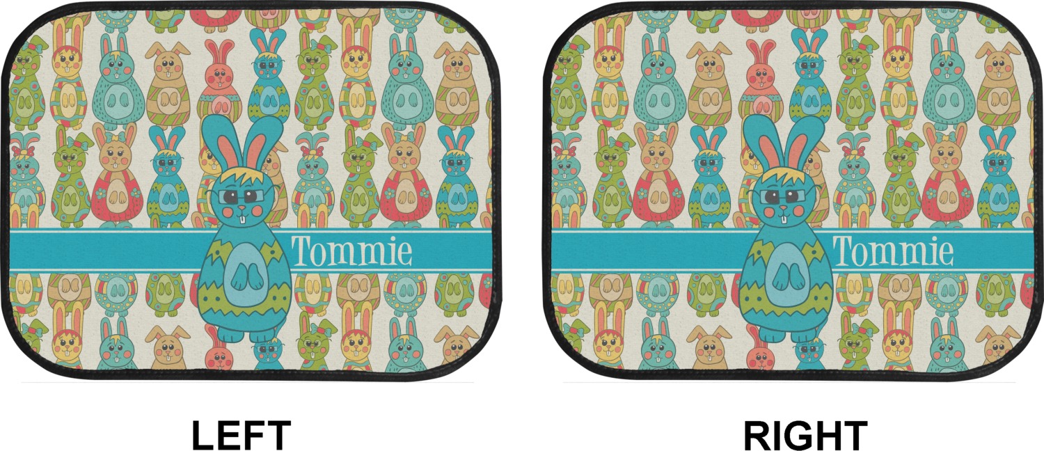 Fun Easter Bunnies Car Floor Mats Back Seat Personalized
