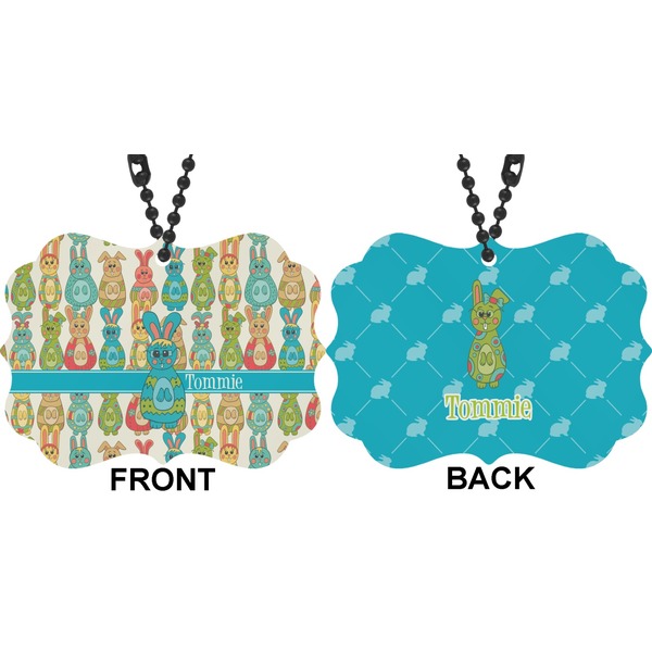 Fun Easter Bunnies Car Ornament (Approval)