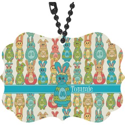 Fun Easter Bunnies Rear View Mirror Charm (Personalized)