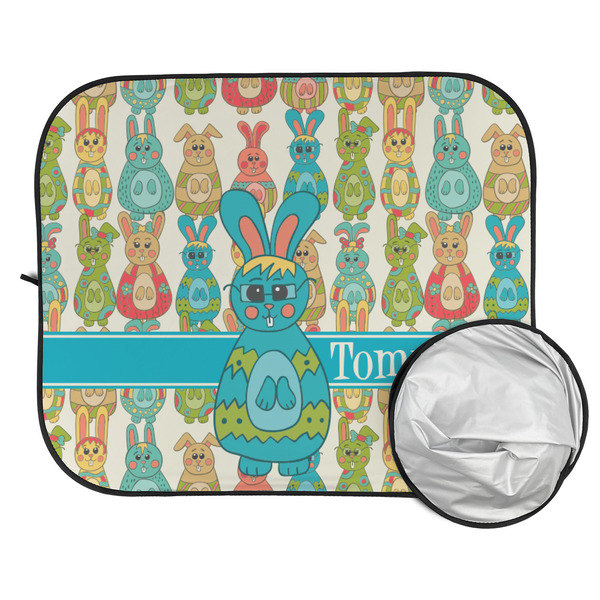 Fun Easter Bunnies Car Sun Shades - FOLDED & UNFOLDED