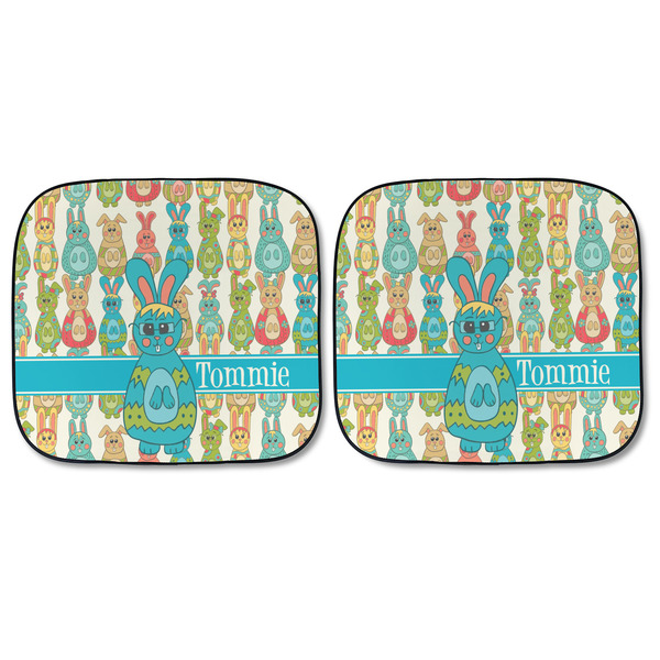 Fun Easter Bunnies Car Sun Shades - FRONT