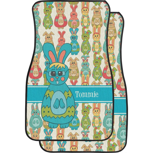 Custom Fun Easter Bunnies Car Floor Mats (Personalized)