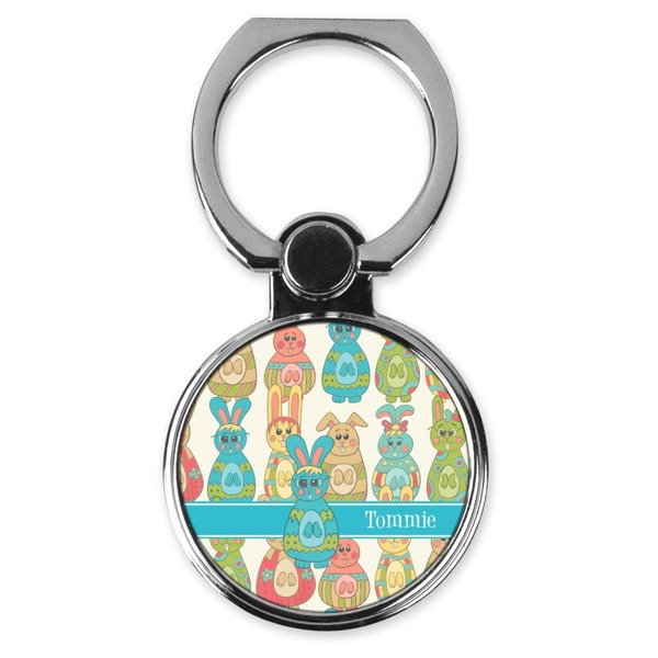 Custom Fun Easter Bunnies Cell Phone Ring Stand & Holder (Personalized)