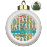 Fun Easter Bunnies Ceramic Ball Ornament - Christmas Tree (Personalized)