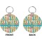 Fun Easter Bunnies Circle Keychain (Front + Back)