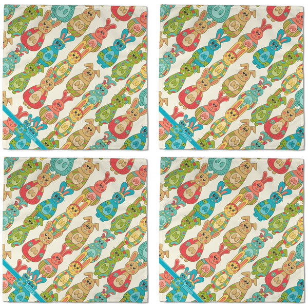Fun Easter Bunnies Cloth Napkins - Personalized Dinner (APPROVAL) Set of 4