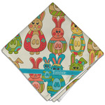 Fun Easter Bunnies Cloth Dinner Napkin - Single w/ Name or Text