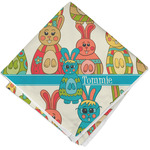 Fun Easter Bunnies Cloth Cocktail Napkin - Single w/ Name or Text