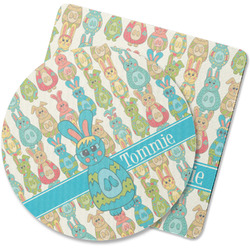 Fun Easter Bunnies Rubber Backed Coaster (Personalized)