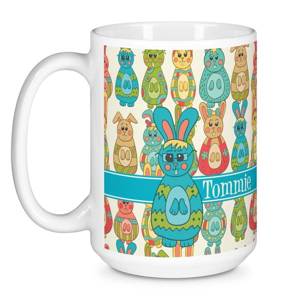 Fun Easter Bunnies Coffee Mug - 15 oz - White