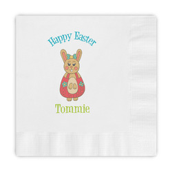 Fun Easter Bunnies Embossed Decorative Napkins (Personalized)