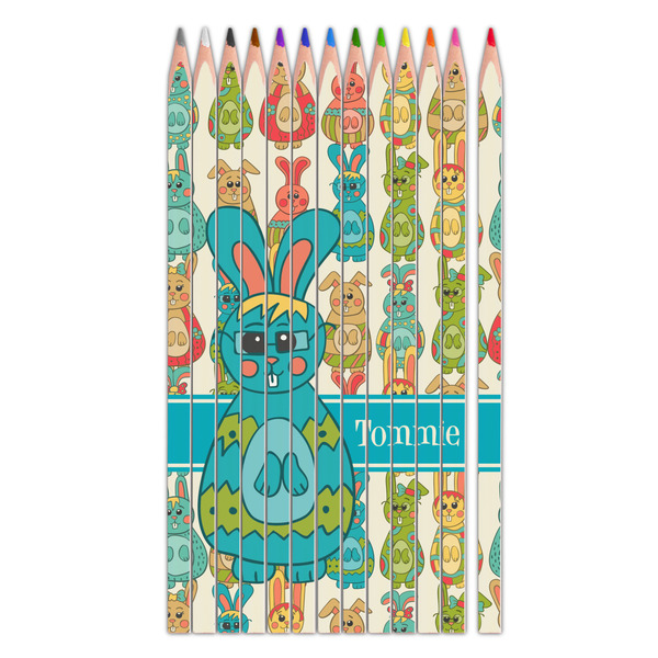 Custom Fun Easter Bunnies Colored Pencils (Personalized)