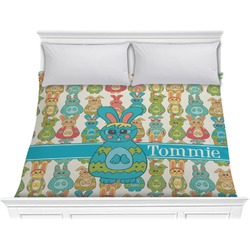 Fun Easter Bunnies Comforter - King (Personalized)