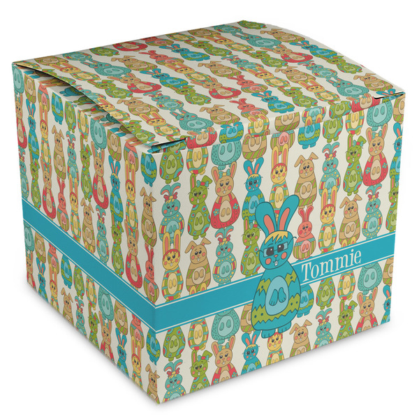Custom Fun Easter Bunnies Cube Favor Gift Boxes (Personalized)