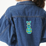 Fun Easter Bunnies Twill Iron On Patch - Custom Shape - X-Large