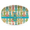 Fun Easter Bunnies Plastic Platter - Microwave & Oven Safe Composite Polymer (Personalized)