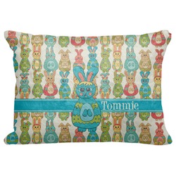 Fun Easter Bunnies Decorative Baby Pillowcase - 16"x12" (Personalized)