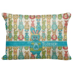 Fun Easter Bunnies Decorative Baby Pillowcase - 16"x12" (Personalized)