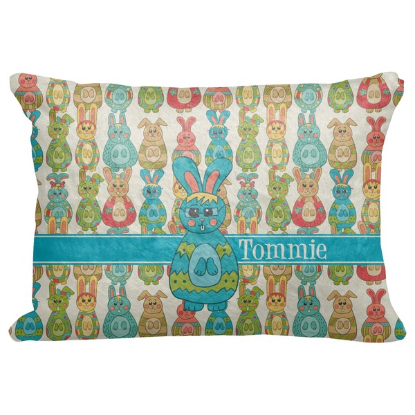 Custom Fun Easter Bunnies Decorative Baby Pillowcase - 16"x12" (Personalized)