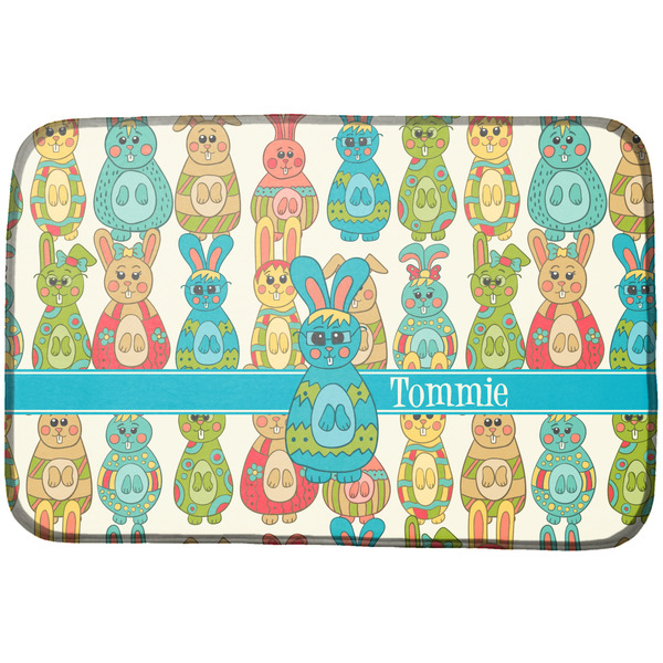 Custom Fun Easter Bunnies Dish Drying Mat (Personalized)
