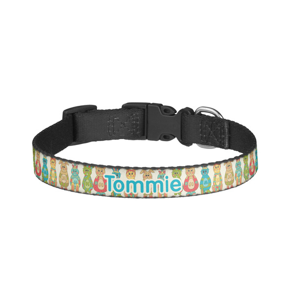 Custom Fun Easter Bunnies Dog Collar - Small (Personalized)