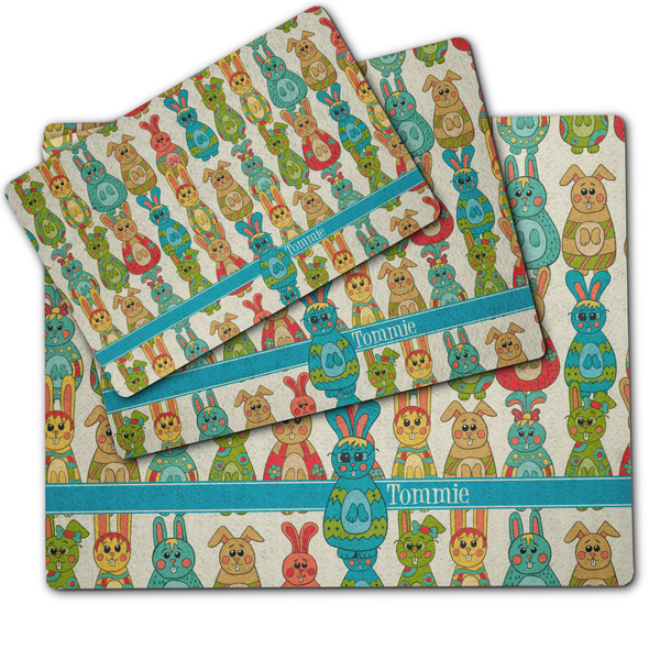 Fun Easter Bunnies Dog Food Mat - MAIN (sm, med, lrg)