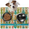 Fun Easter Bunnies Dog Food Mat - Medium LIFESTYLE