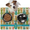 Fun Easter Bunnies Dog Food Mat - Medium w/ Name or Text