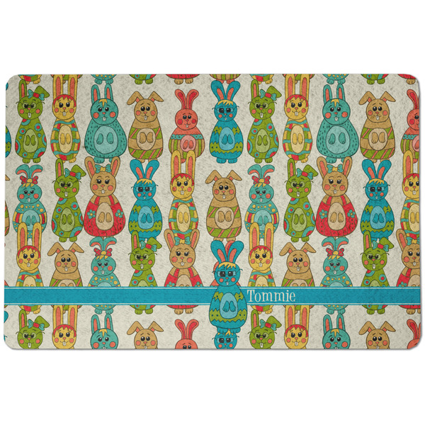 Fun Easter Bunnies Dog Food Mat - Small without bowls
