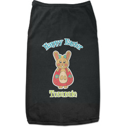 Fun Easter Bunnies Black Pet Shirt (Personalized)