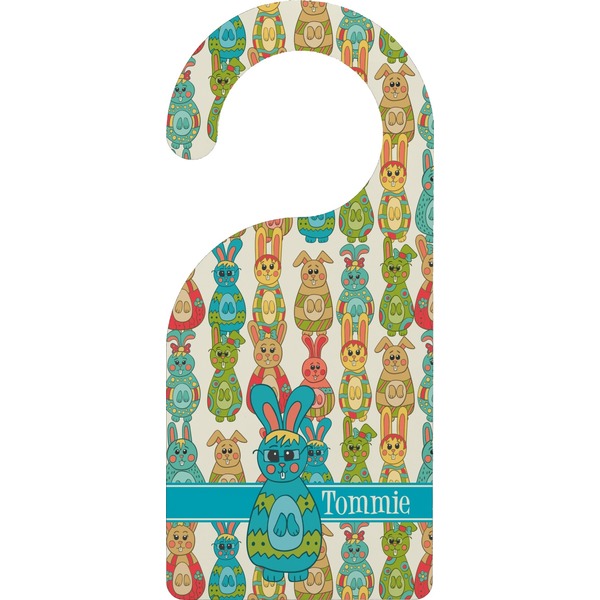 Custom Fun Easter Bunnies Door Hanger (Personalized)